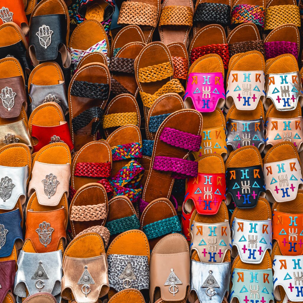 Morocco shoe store with Tifinagh letters